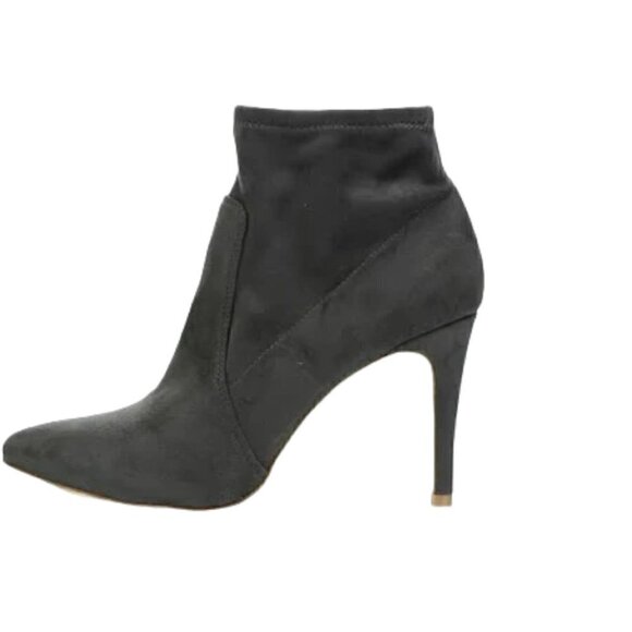 Joie Jacey Women's gray mirco suede slim heel booties sz. 39.5 - Picture 1 of 7